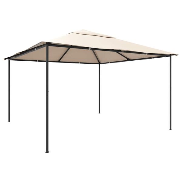 vidaXL Pavilion Partyzelt &Uuml;berdachung 4x4 m Stahl Beige
