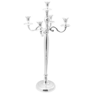 vidaXL Kerzenhalter Silber 32 x 32 x 79,5 cm Aluminium
