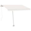 vidaXL Standmarkise Manuell Einziehbar 300x250 cm Creme