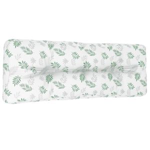 vidaXL Palettenkissen Blattmuster 120x40x12 cm Stoff