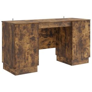 vidaXL Schreibtisch Ger&auml;ucherte Eiche 142,5 x 50 x 75 cm Holzwerkstoff