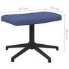 vidaXL Relaxsessel mit Hocker Blau Stoff