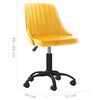 vidaXL Esszimmerst&uuml;hle 2 Stk. Drehbar Gelb Samt