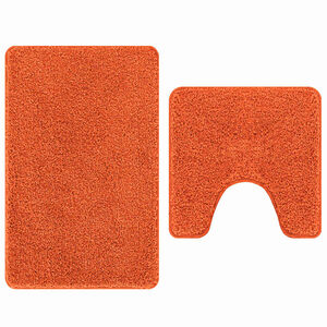 vidaXL Anti-Rutsch Badematten-Set 2 pcs Orange PP