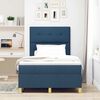 vidaXL Boxspringbett mit Kopfteil Blau 120 x 190 cm Stoff