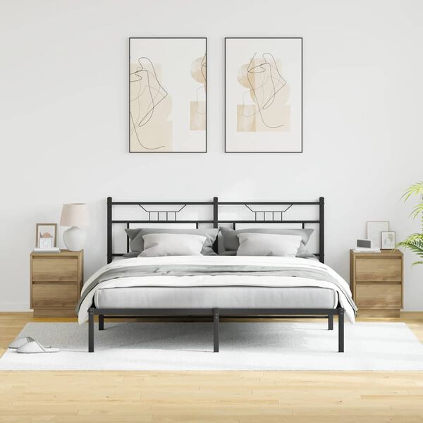 vidaXL Nachttisch 2 pcs Artisan-Eiche 39 x 34,5 x 50 cm Holzwerkstoff