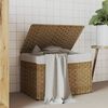 vidaXL W&auml;schekorb mit Deckel 55,5x35x34 cm Poly Rattan