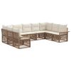 vidaXL Gartensofa-set 9 stk. Beige Poly-Rattan
