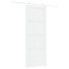 vidaXL Schiebet&uuml;r 83 x 211 cm Holzwerkstoff Wei&szlig;