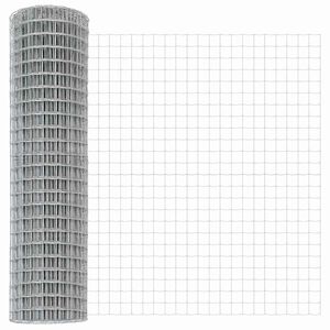 vidaXL Eurozaun Silber 1,4 x 10 m Feuerverzinktes Eisen