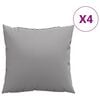 vidaXL Sofakissen 4 Stk. Grau 50x50 cm Stoff