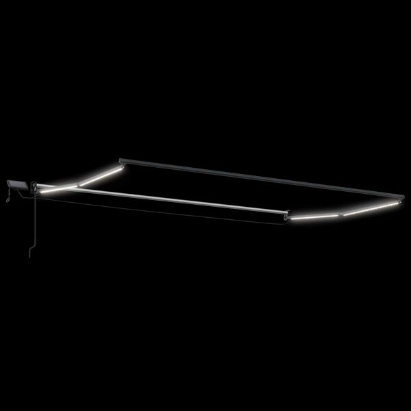 vidaXL Manuelle Gelenkarmmarkise mit LEDs Wei&szlig; 4 x 2 m