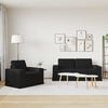 vidaXL Sofa 2 pcs Schwarz 182 x 80 x 82 cm Stoff