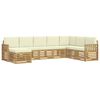vidaXL Outdoor-Sofagarnitur 8 pcs Wei&szlig; und Creme 306 x 187,5 x 73 cm