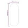 vidaXL Wandspiegel Schwarz 50x20 cm Oval