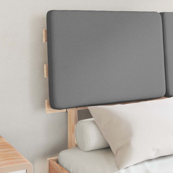 vidaXL Bettgestell mit gepolstertem Kopfteil Hellgrau 120 x 200 cm