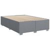 vidaXL Boxspringbett mit Matratze Hellgrau 140x200 cm Stoff