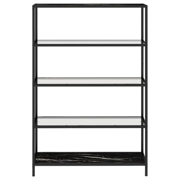 vidaXL Regal Marmor und Transparent 100x36x168 cm Geh&auml;rtetes Glas