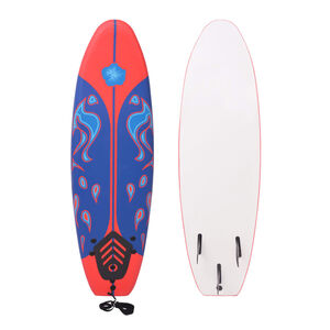 vidaXL Surfbrett Blau und Rot 170 cm