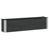 vidaXL Hochbeet Schwarz 150 x 30 x 36 cm alu.
