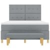 vidaXL Boxspringbett mit Matratze Hellgrau 160 x 200 cm Stoff