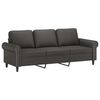 vidaXL 3-Sitzer-Sofa mit Kissen Grau 180 cm Kunstleder
