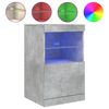 vidaXL Sideboard mit LED-Leuchten Betongrau 41x37x67 cm