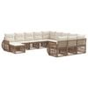 vidaXL Gartensofa-set 12 pcs Beige Poly-Rattan