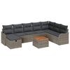 vidaXL Gartensofa-set 9 stk. Grau Poly Rattan