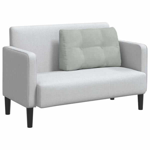 vidaXL R&uuml;cken Kissen Hellgrau 80 x 24 x 50 cm Samt