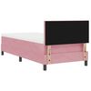 vidaXL LED Boxspringbett mit Matratze Rosa 90 x 190 cm Samt