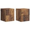 vidaXL Wandmontierter Nachttisch 2 pcs Altholz 34,5 x 33 x 40 cm