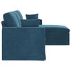 vidaXL Sofa Blau Gesamtabmessungen: 228 x 134 x 80 cm (B x T x H) Samt