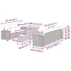 vidaXL Garten-Sofa-Set 10 pcs Grau Poly-Rattan