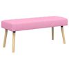 vidaXL Kanalgepolsterte Bank Rosa 110 x 40 x 46 cm Stoff