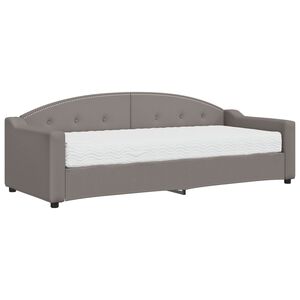 vidaXL Tagesbett mit Matratze Taupe 80x200 cm Stoff