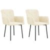 vidaXL Esszimmerst&uuml;hle 2 Stk. Creme Samt