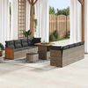 vidaXL Gartensofa-set mit Kissen 11 pcs Grau