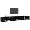 vidaXL Wand-TV-Schrank Set Wandmontiert 3 pcs Schwarz Eichen-Optik