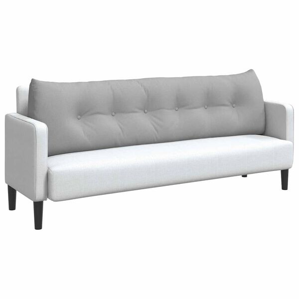 vidaXL R&uuml;cken Kissen Wolkengrau 180 x 24 x 50 cm Stoff