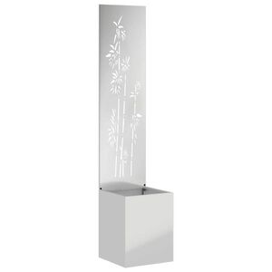 vidaXL Garten Sichtschutz-Leinwand Silber 32 x 140 cm Verzinkter Stahl