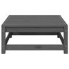 vidaXL Gartenhocker 70x70x30 cm Grau Massivholz Kiefer