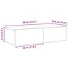 vidaXL Wandregal mit Schubladen Altholz-Optik 60x26,5x15 cm