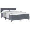 vidaXL Boxspringbett mit Matratze Dunkelgrau 190 x 140 cm Polyester