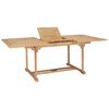 vidaXL Garten-Ausziehtisch 150-200x100x75 cm Massivholz Teak