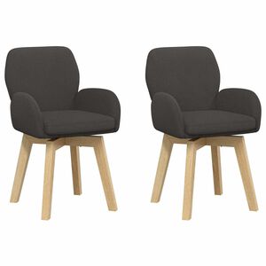 vidaXL Drehstuhl Esszimmer 2 stk. Boucl&eacute; Dunkelgrau 54 x 58 x 87 cm