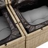 vidaXL Gartensofa-set mit Kissen 10 pcs Beige und Hellgrau Poly-Rattan