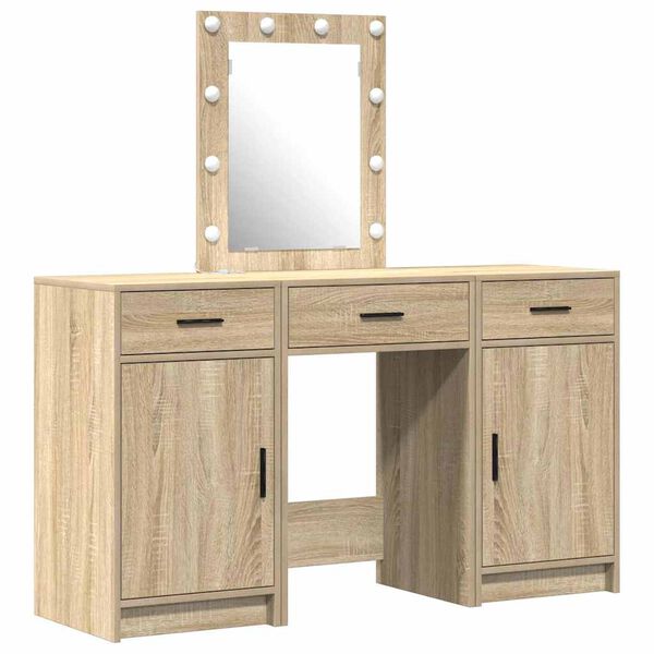 vidaXL Schminktisch mit Speicher Braun 50 x 41 x 135 cm Holzwerkstoff