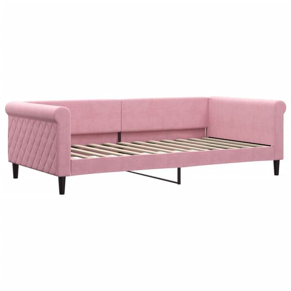 vidaXL Tagesbett mit Matratze Rosa 100x200 cm Samt