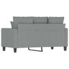 vidaXL 2-Sitzer-Sofa Hellgrau 120 cm Stoff